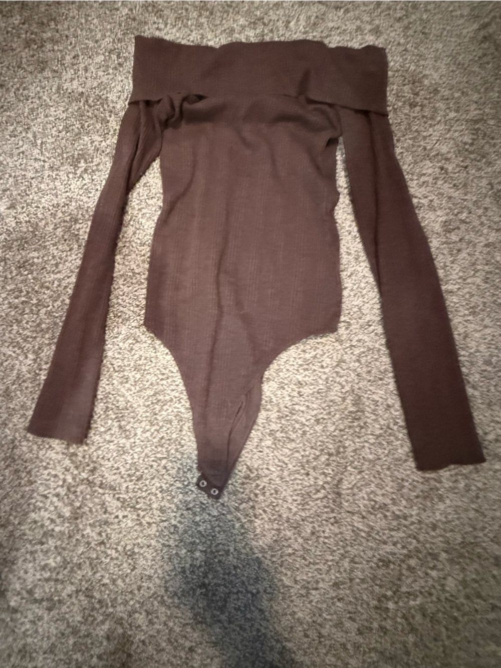 Off the shoulder long sleeve body suit